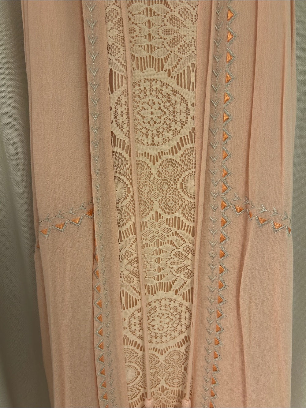 Ya Los Angeles Blush Pink Crochet-Trim Sleeveless Dress - Picture 2 of 4